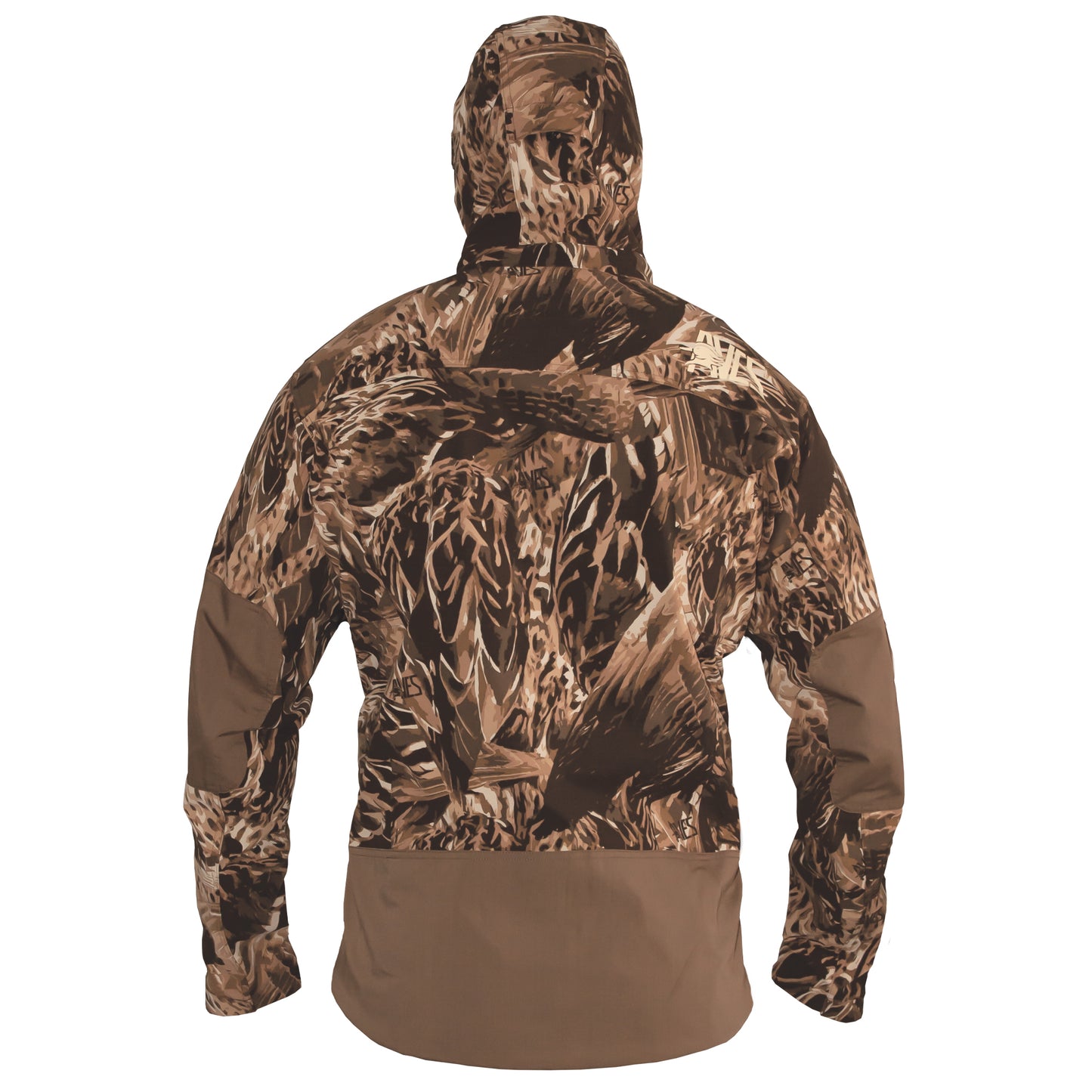AVES drifter jacket camo top-rated waterfowl mid-weight 4-way stretch outer layer jacket / coat back