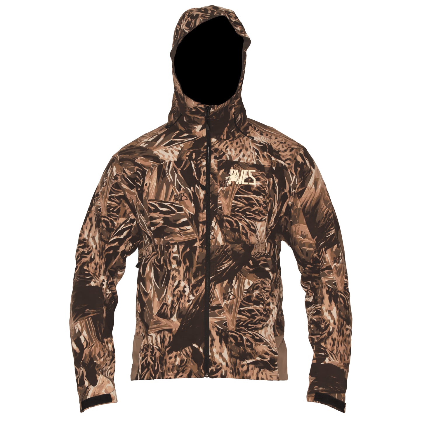 AVES drifter jacket camo best duck hunting mid-weight 4-way stretch outer layer jacket / coat front