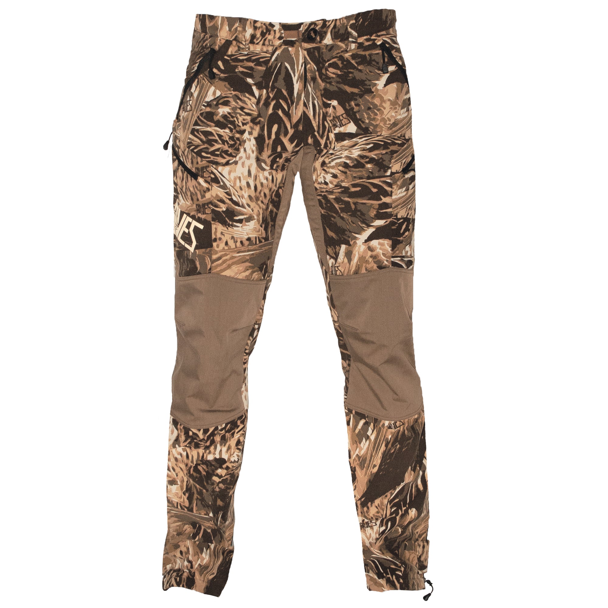 AVES drifter pant camo best duck hunting mid-weight 4-way stretch outer layer pant front