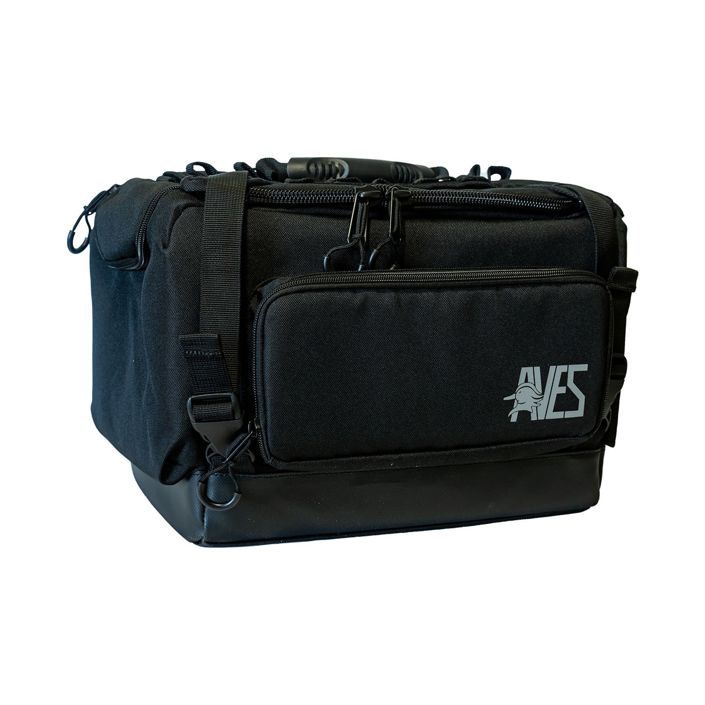 AVES Hybrid Elite Blind Bag solid black most versatile duck hunting waterproof bottom 16 liter blind bag with shell loops front
