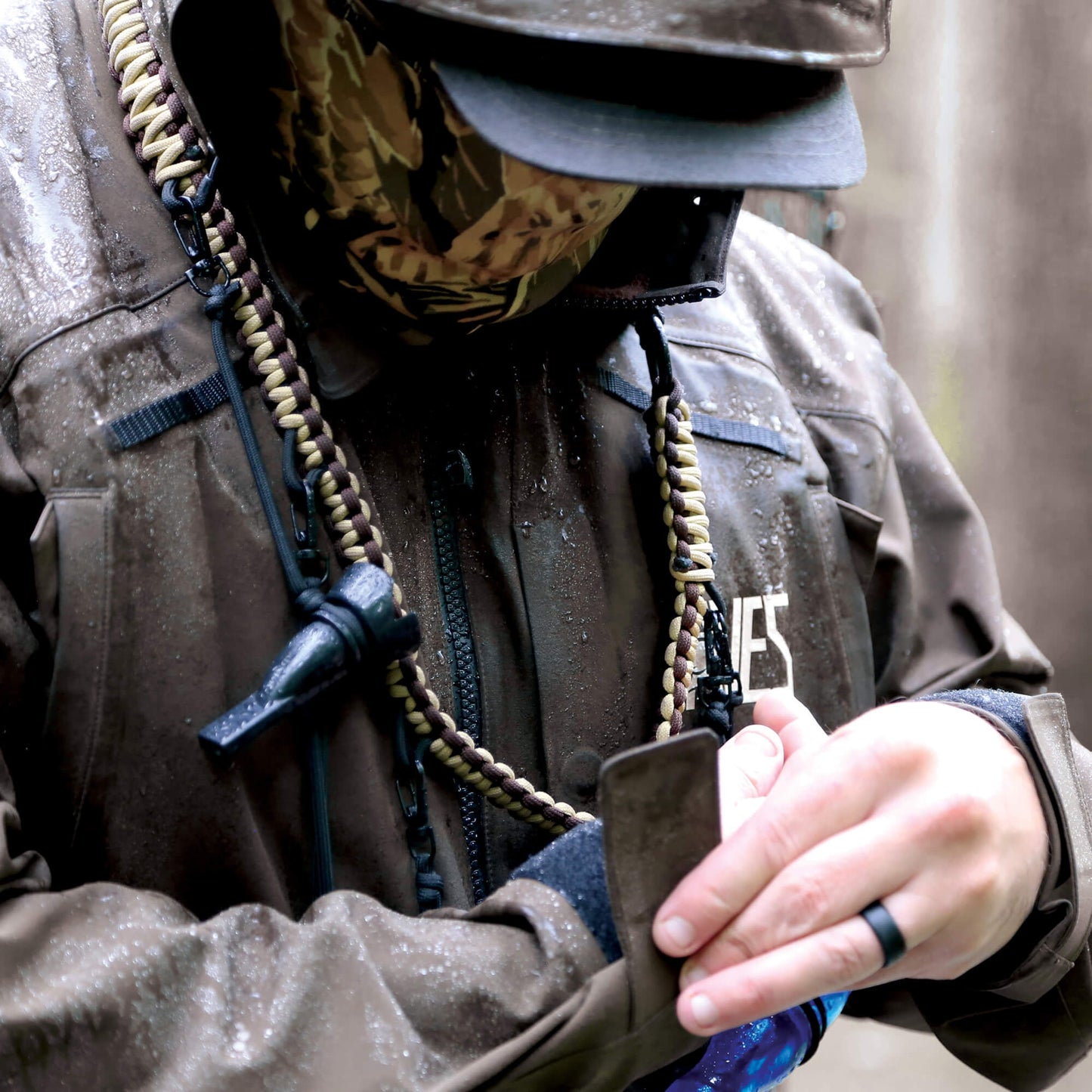 AVES Wading Storm Shell solid brown best  duck hunting waterproof quiet stretch rain coat velcro sleeves