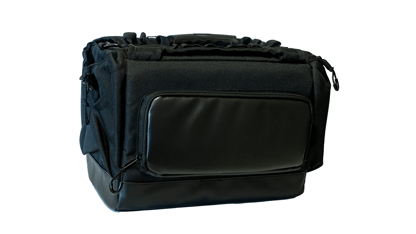 AVES Hybrid Elite Blind Bag solid black most organized duck hunting waterproof bottom 16 liter blind bag with shell loops back