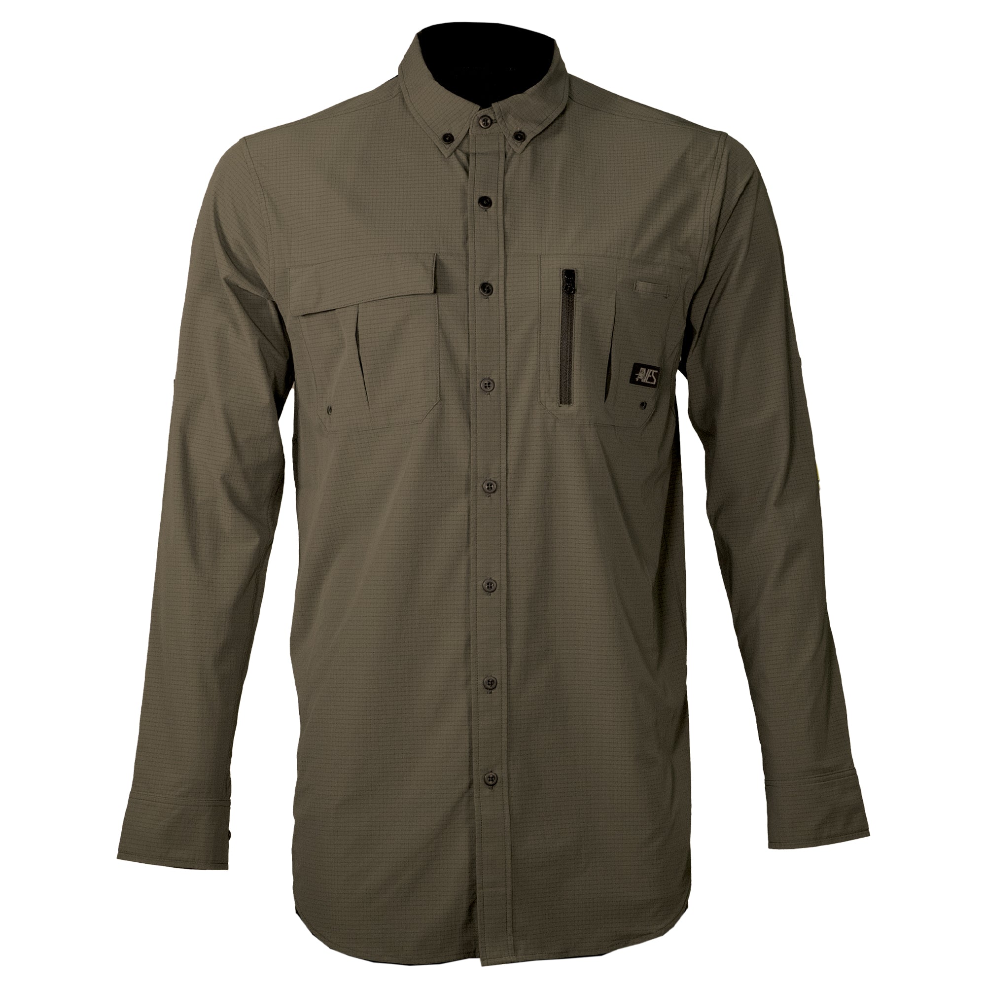 AVES Dot.Air Long Sleeve Shirt Olive Green top-rated hunting gear lightweight 360 degree breathability front