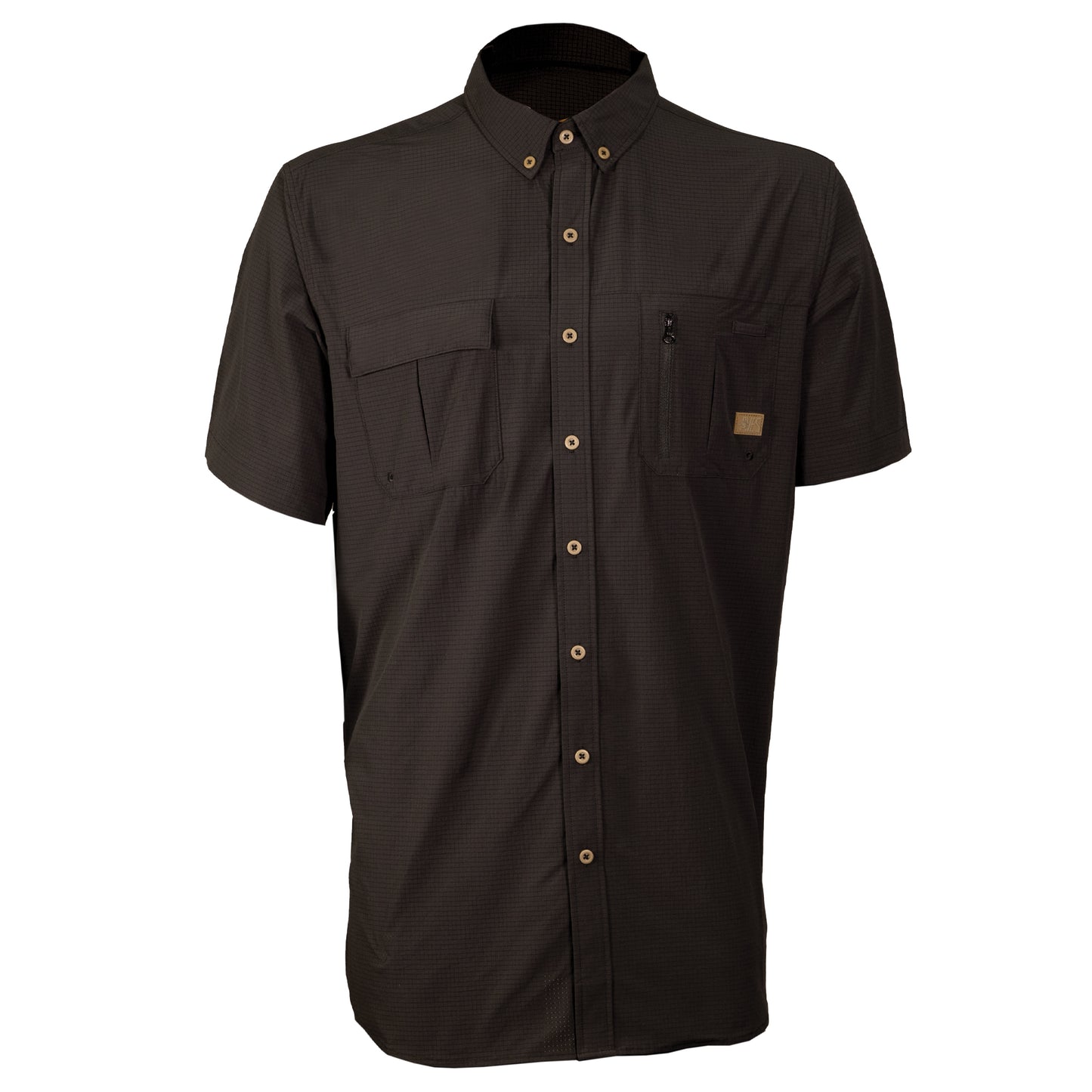 AVES Dot.Air Short Sleeve Shirt Slate best hunting gear lightweight 360 degree breathability front