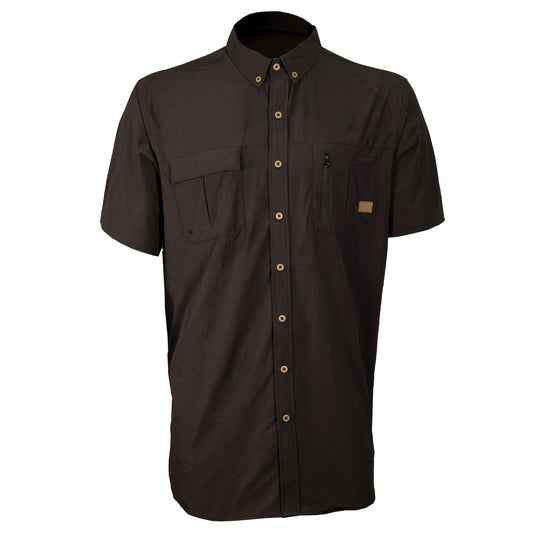 AVES Dot.Air Short Sleeve Shirt Slate best hunting gear lightweight 360 degree breathability front