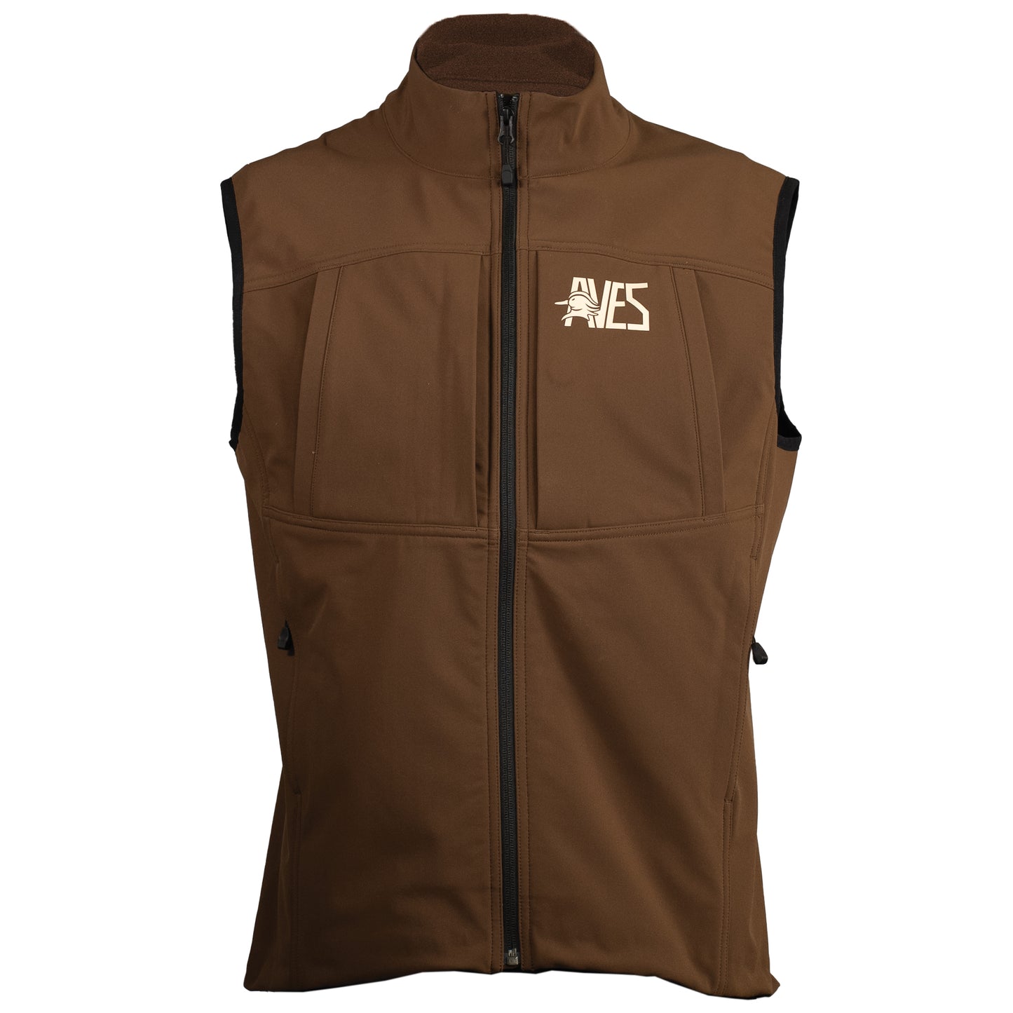 AVES Drifter Vest Cattail best waterfowl mid-weight 4-way stretch outer layer vest front