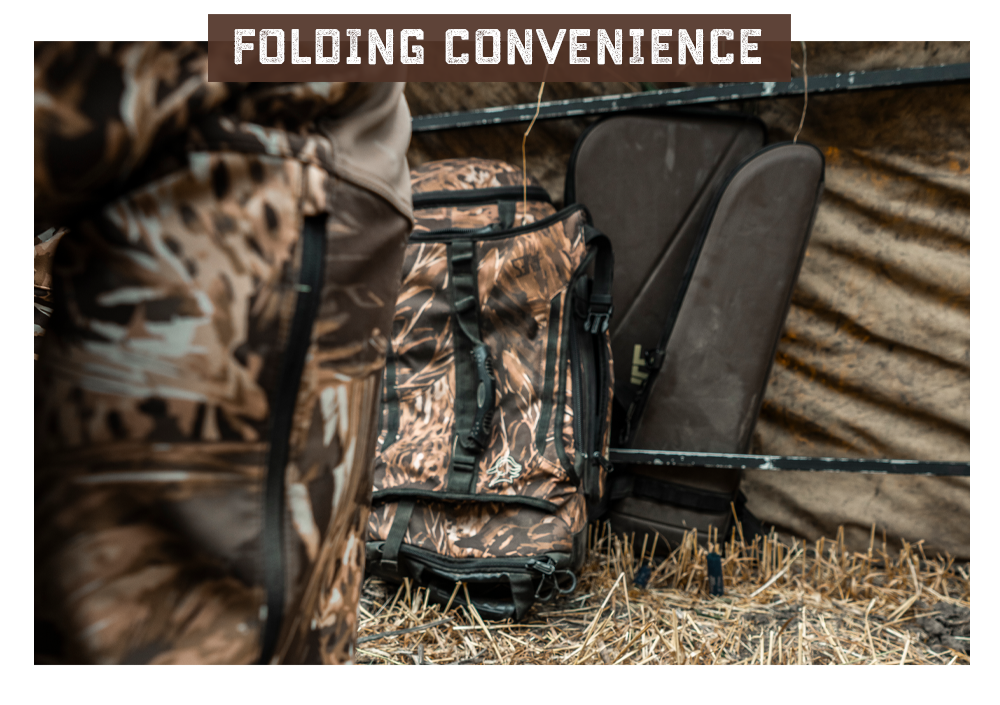 AVES Hybrid Hardshell Floating solid brown top rated waterfowl space saving travel and blind shot gun case folded