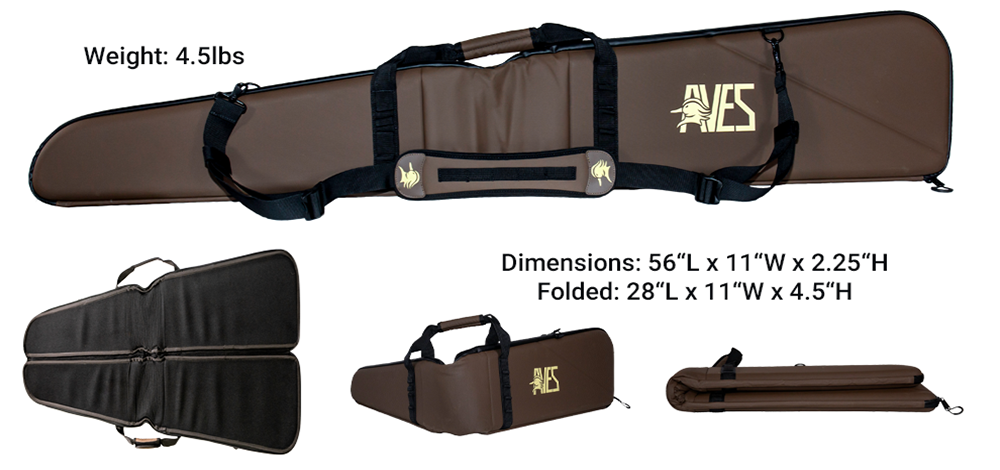 AVES Hybrid Hardshell Floating solid brown must durable duck hunting space saving travel and blind shot gun case dimensions
