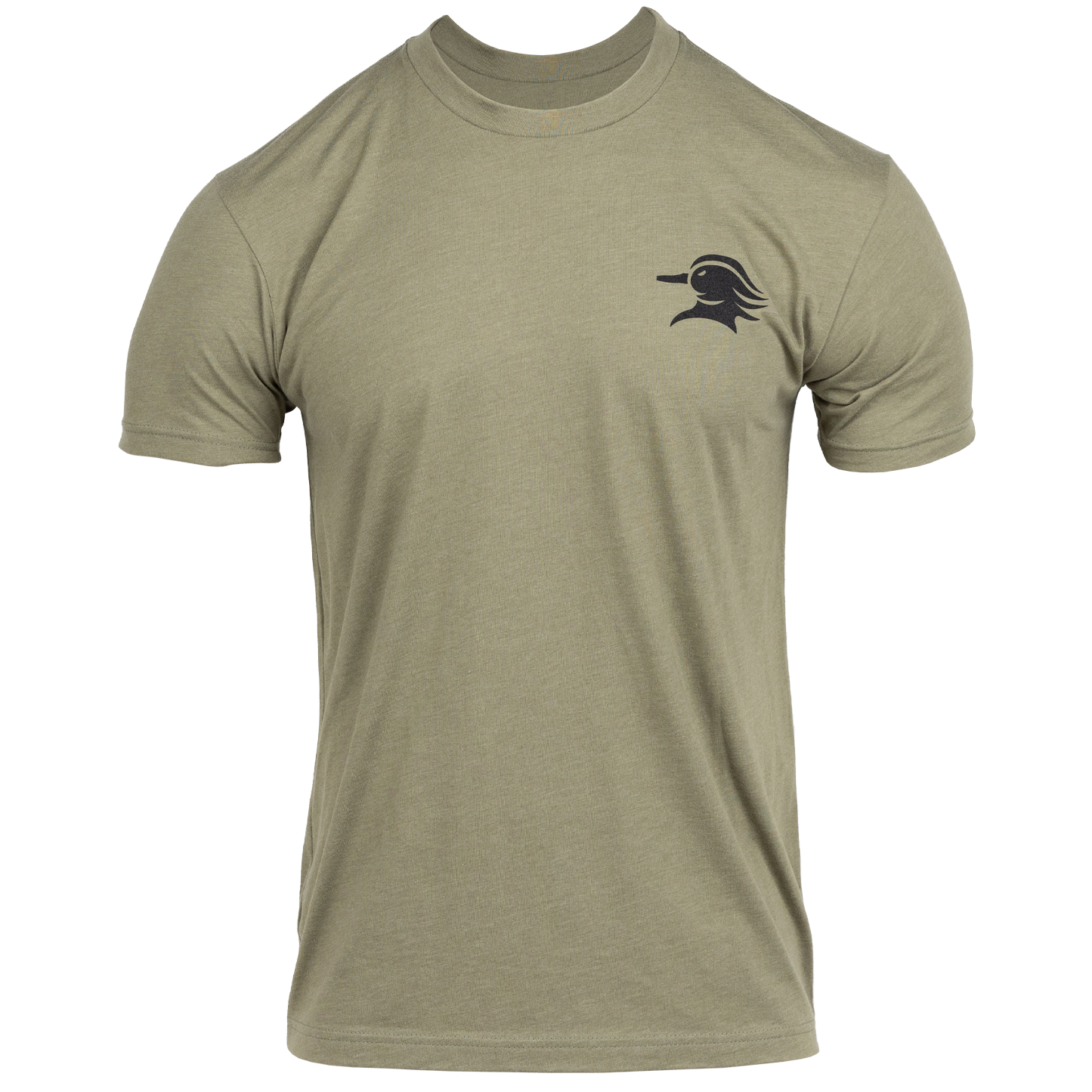 AVES Classic Logo T-Shirt Olive Branded Logo Gear Front