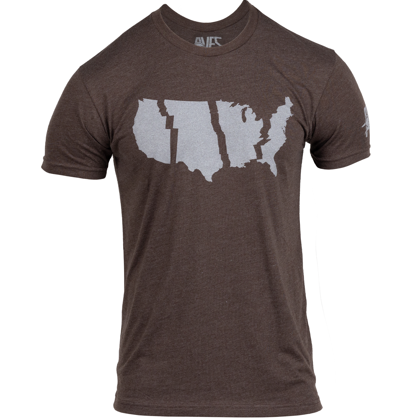 AVES Flyway T-Shirt Brown Branded Logo Gear front