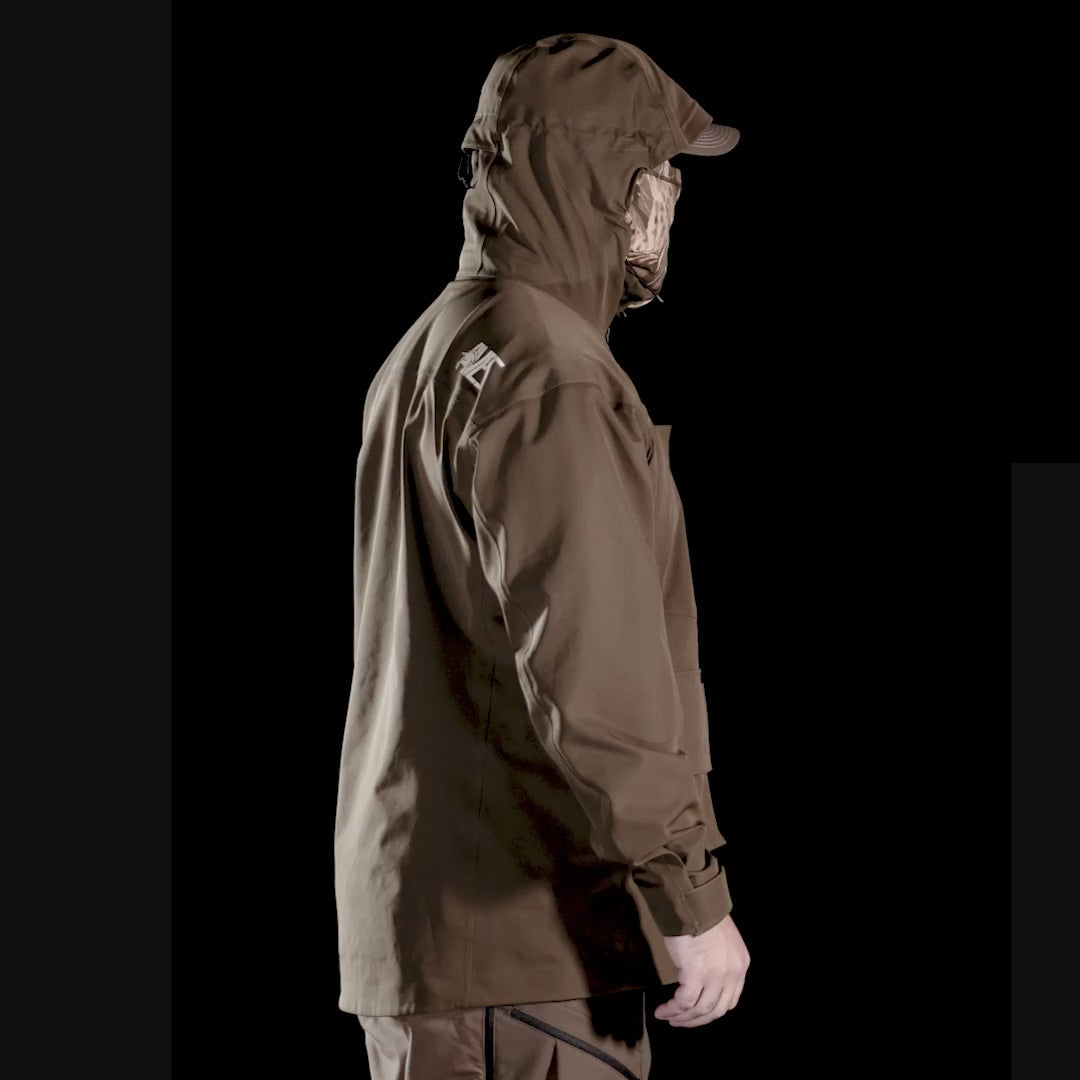 AVES Wading Storm Shell solid brown 5-star duck hunting  waterproof quiet stretch rain coat looks video overview