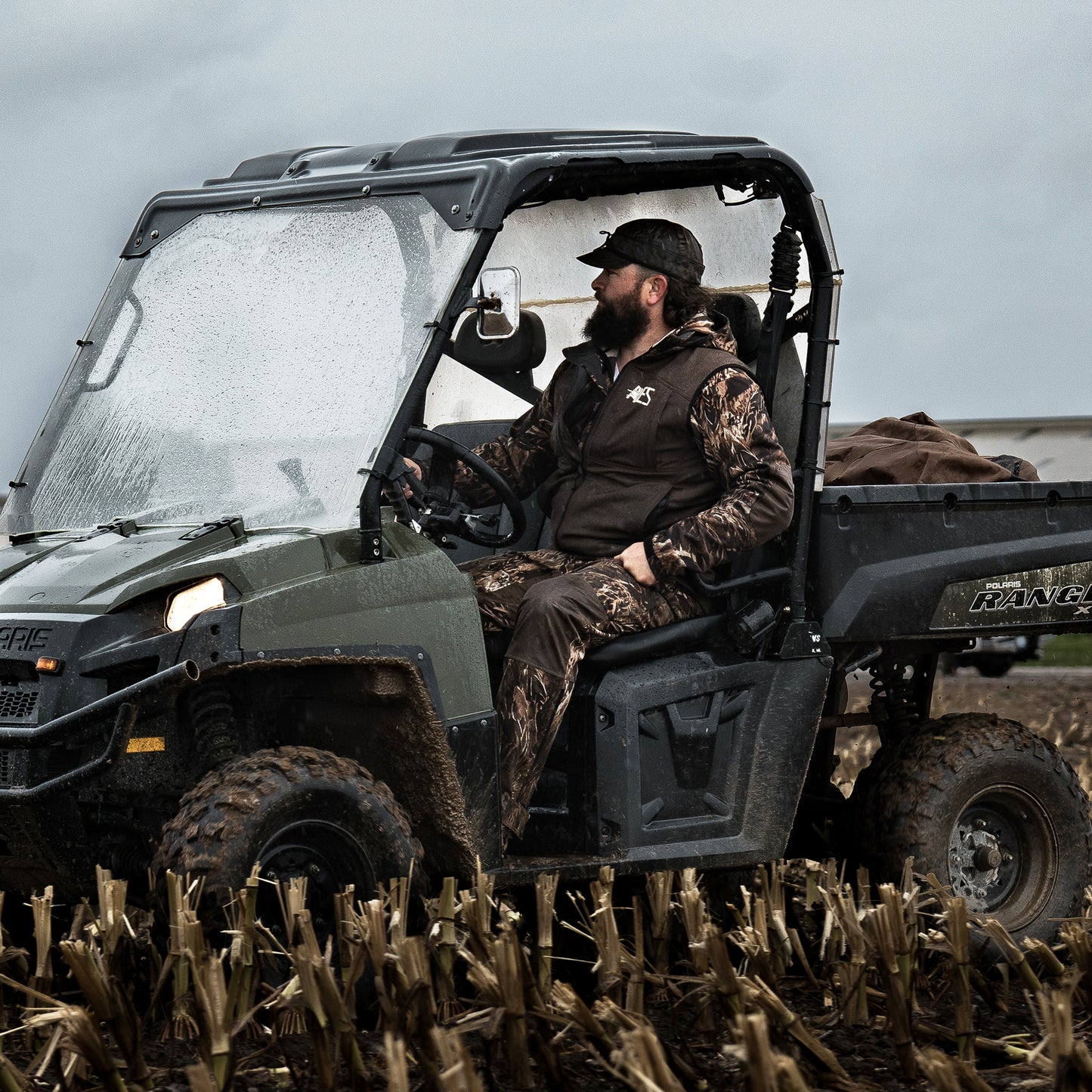 AVES drifter vest solid brown top-rated duck hunting mid-weight 4-way stretch layering vest feild work