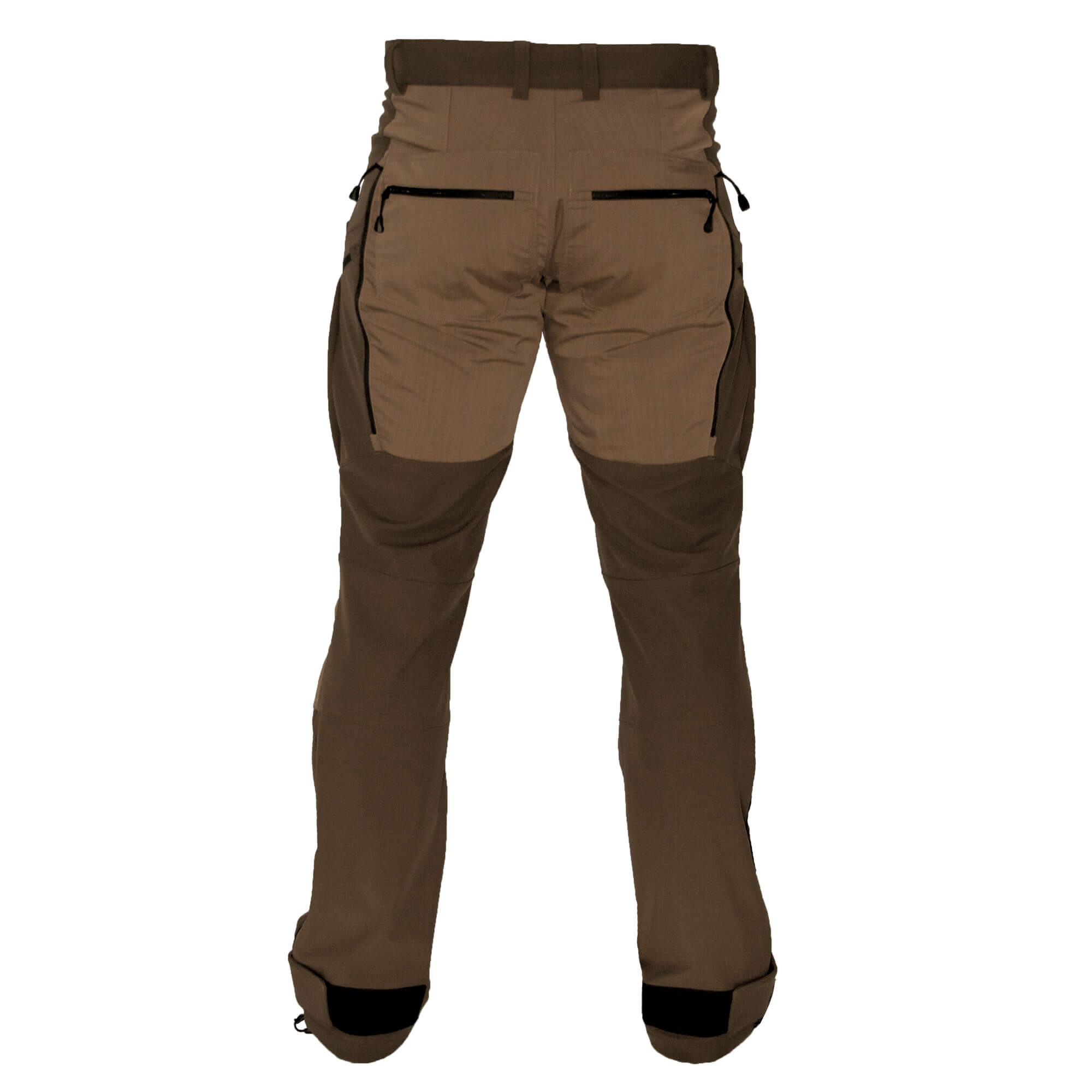 AVES drifter pant solid brown best waterfowl mid-weight 4-way stretch outer layer pant back