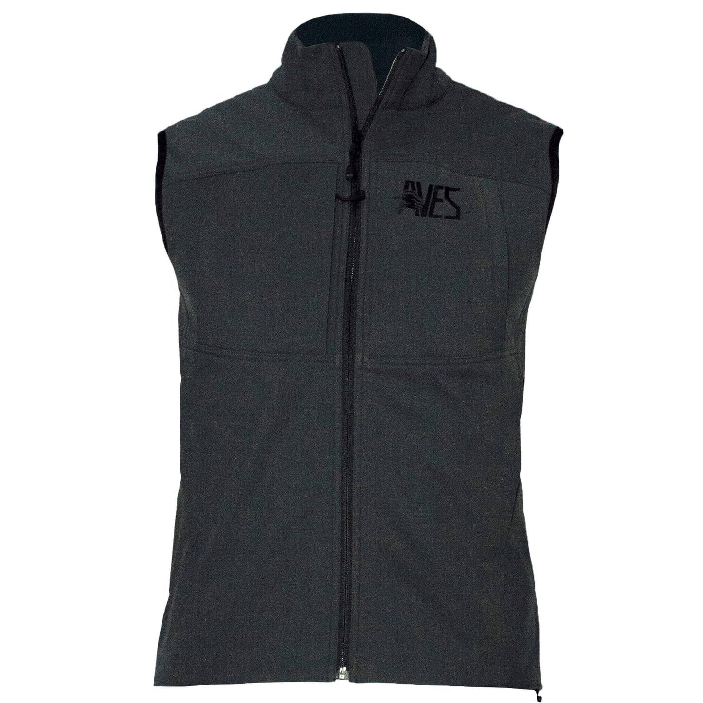 AVES drifter vest solid gray top-rated duck hunting mid-weight 4-way stretch layering vest front