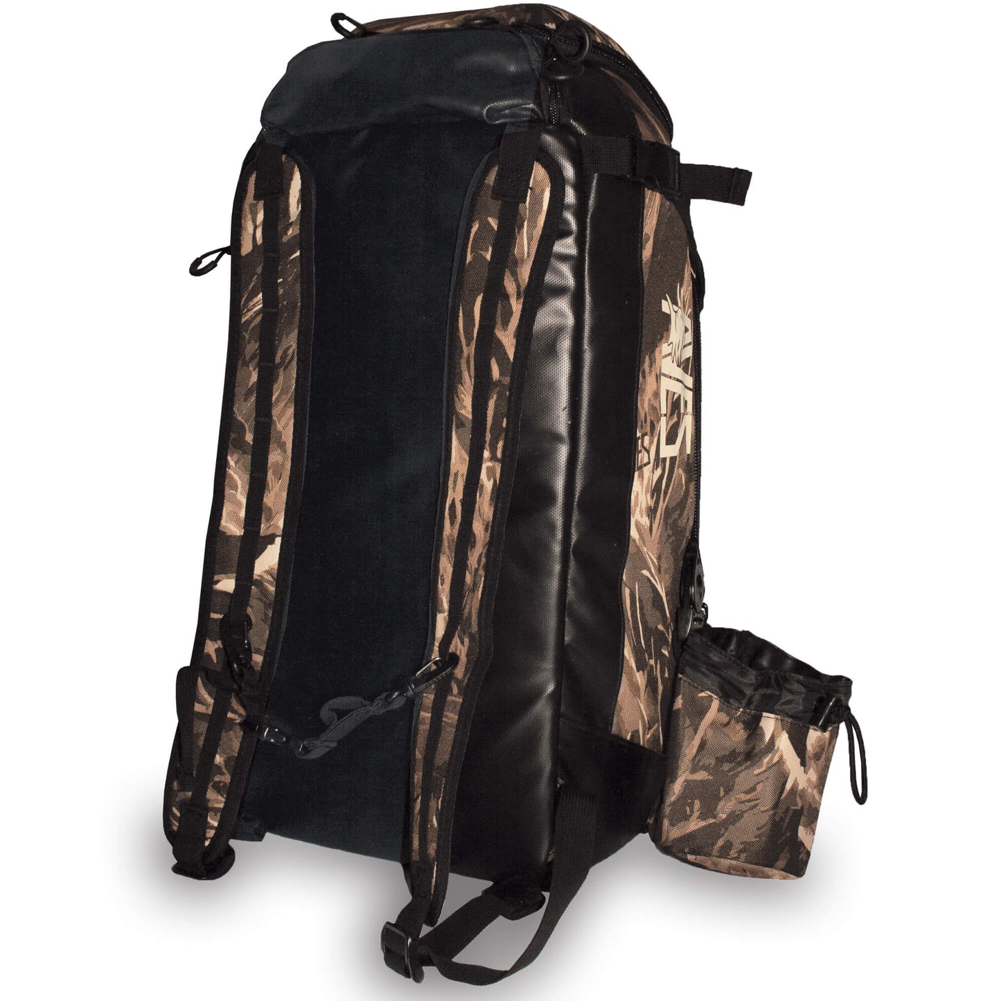 AVES Hybrid Elite Pack refuge camo top-rated goose hunting adjustable shelves 40 liter backpack with gun holder back