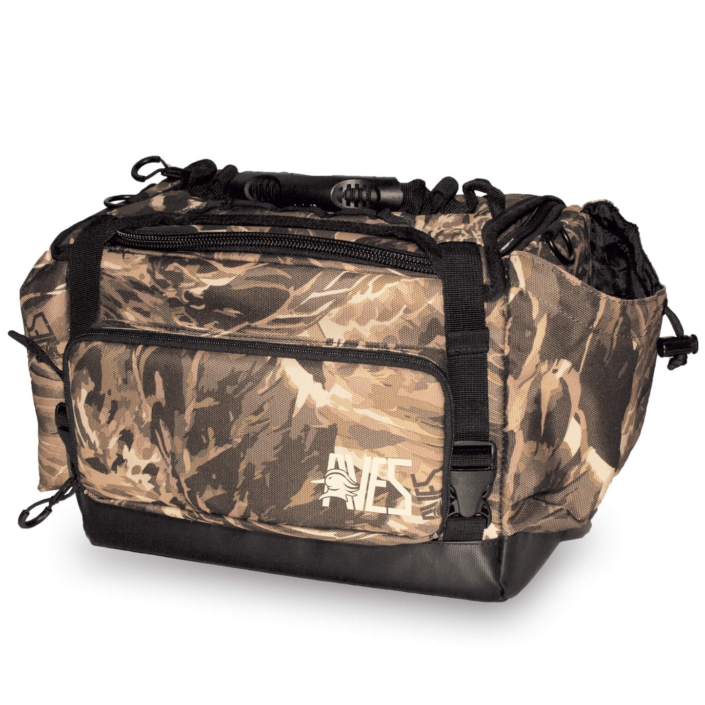 AVES Hybrid Elite Blind Bag solid brown best duck hunting waterproof bottom 16 liter blind bag with shell loops front