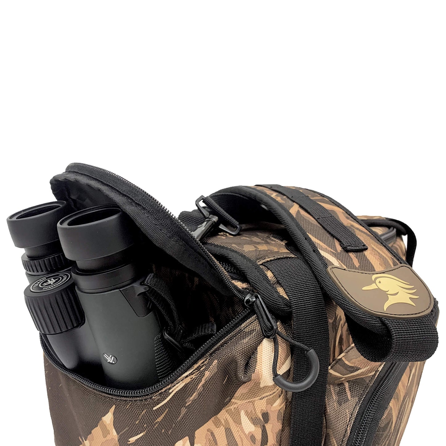 AVES Hybrid Elite Blind Bag refuge camo best waterfowl hunting waterproof bottom 16 liter blind bag with shell loops binocular holders