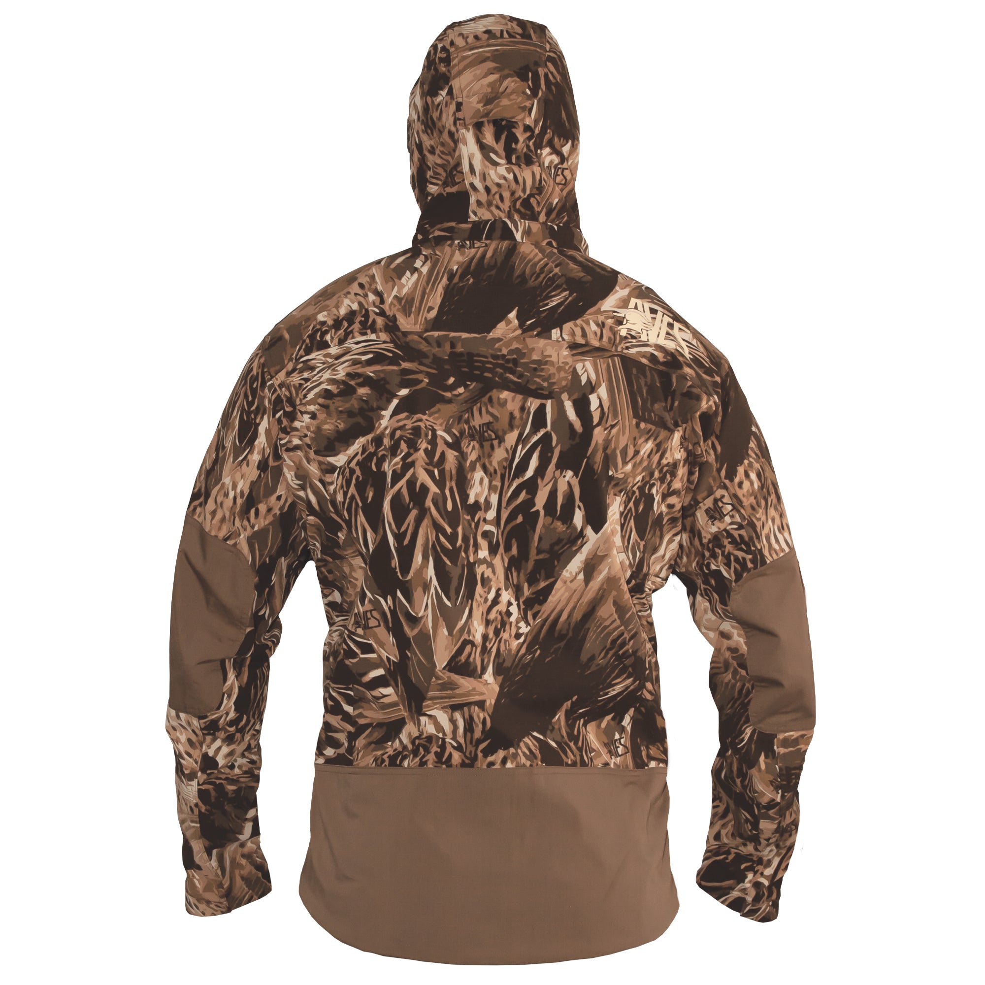 AVES drifter jacket camo top-rated waterfowl  mid-weight 4-way stretch outer layer jacket / coat back
