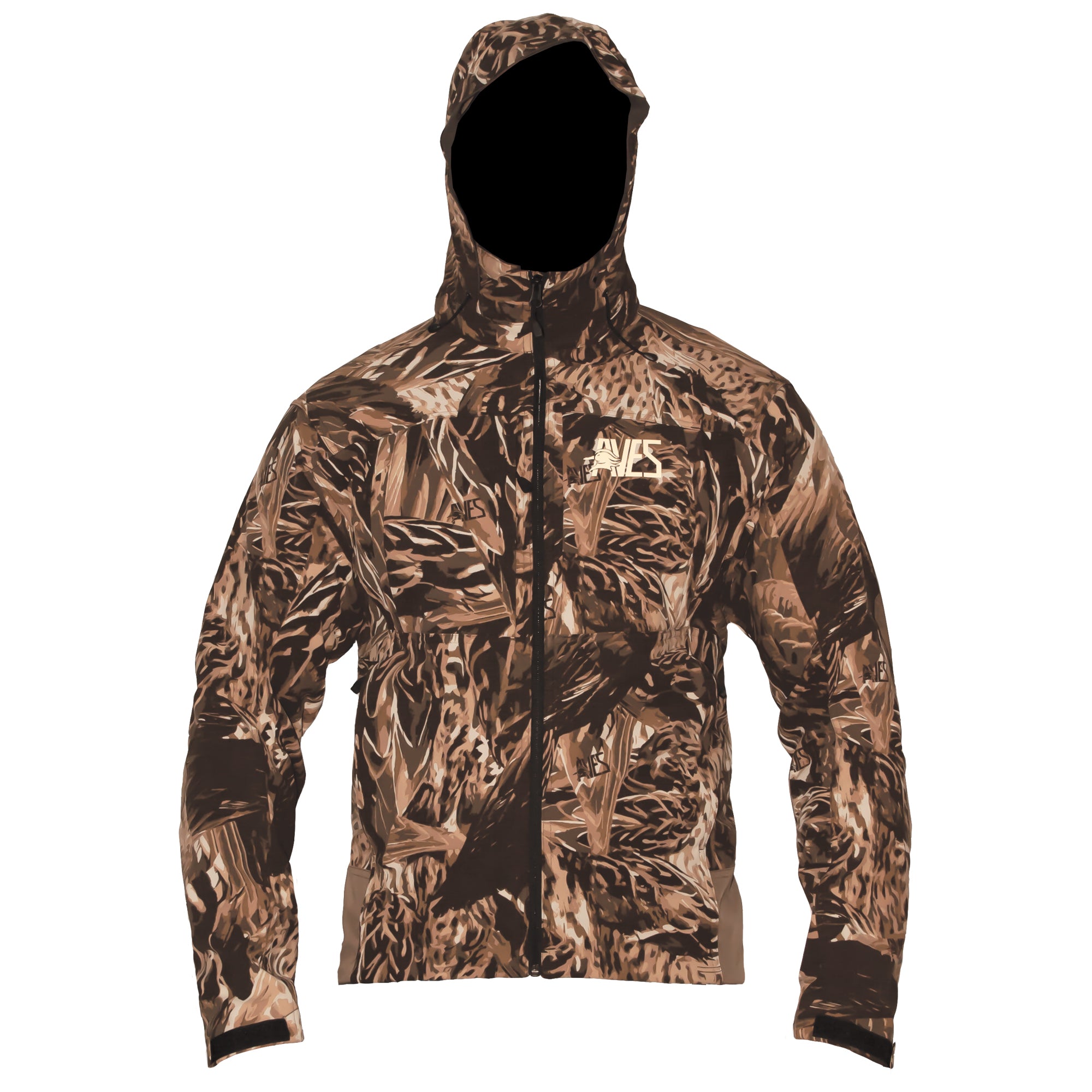 AVES drifter jacket camo best duck hunting mid-weight 4-way stretch outer layer jacket / coat front