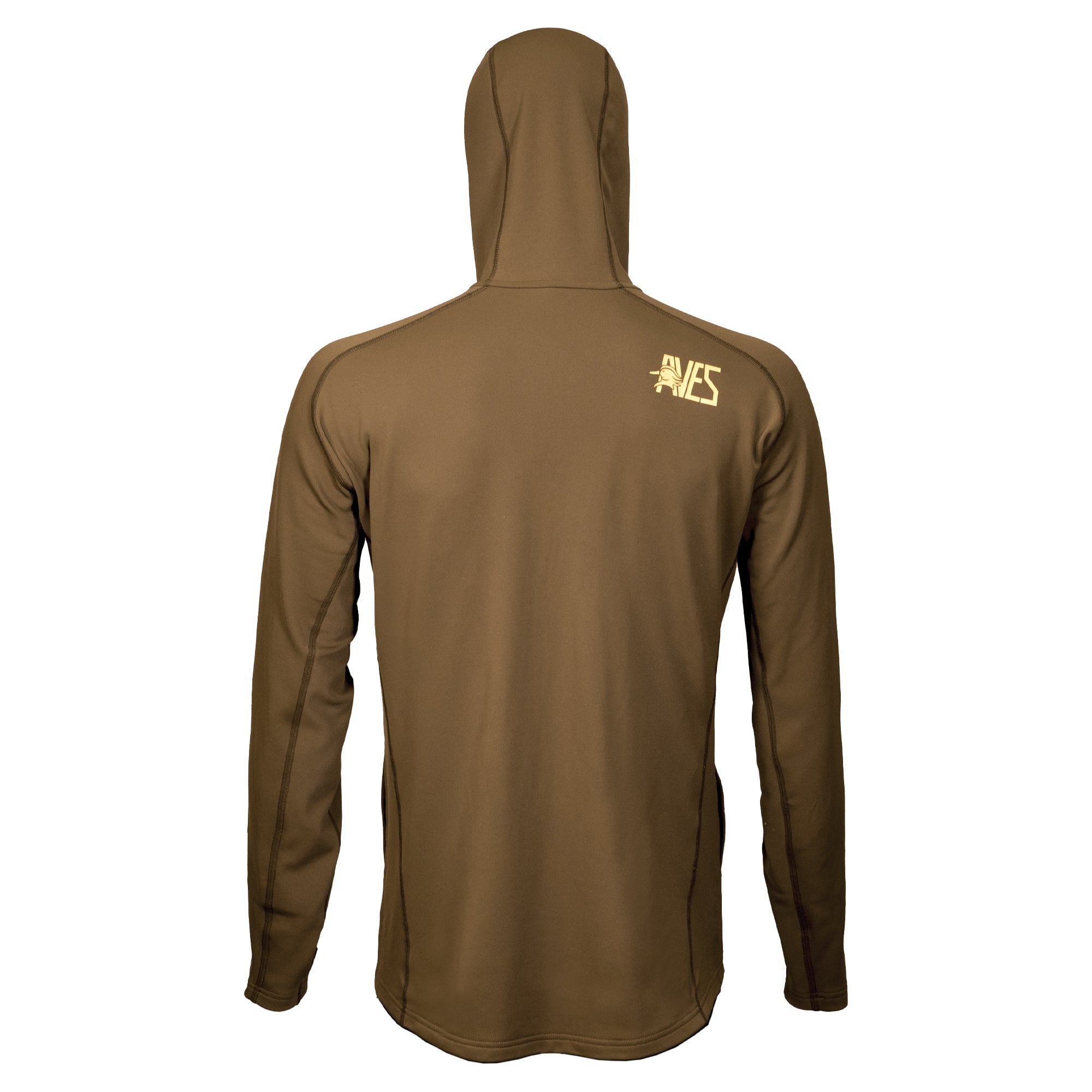 Aves midway 203 hoodie brown top-rated duck hunting light weight all way stretch back 
