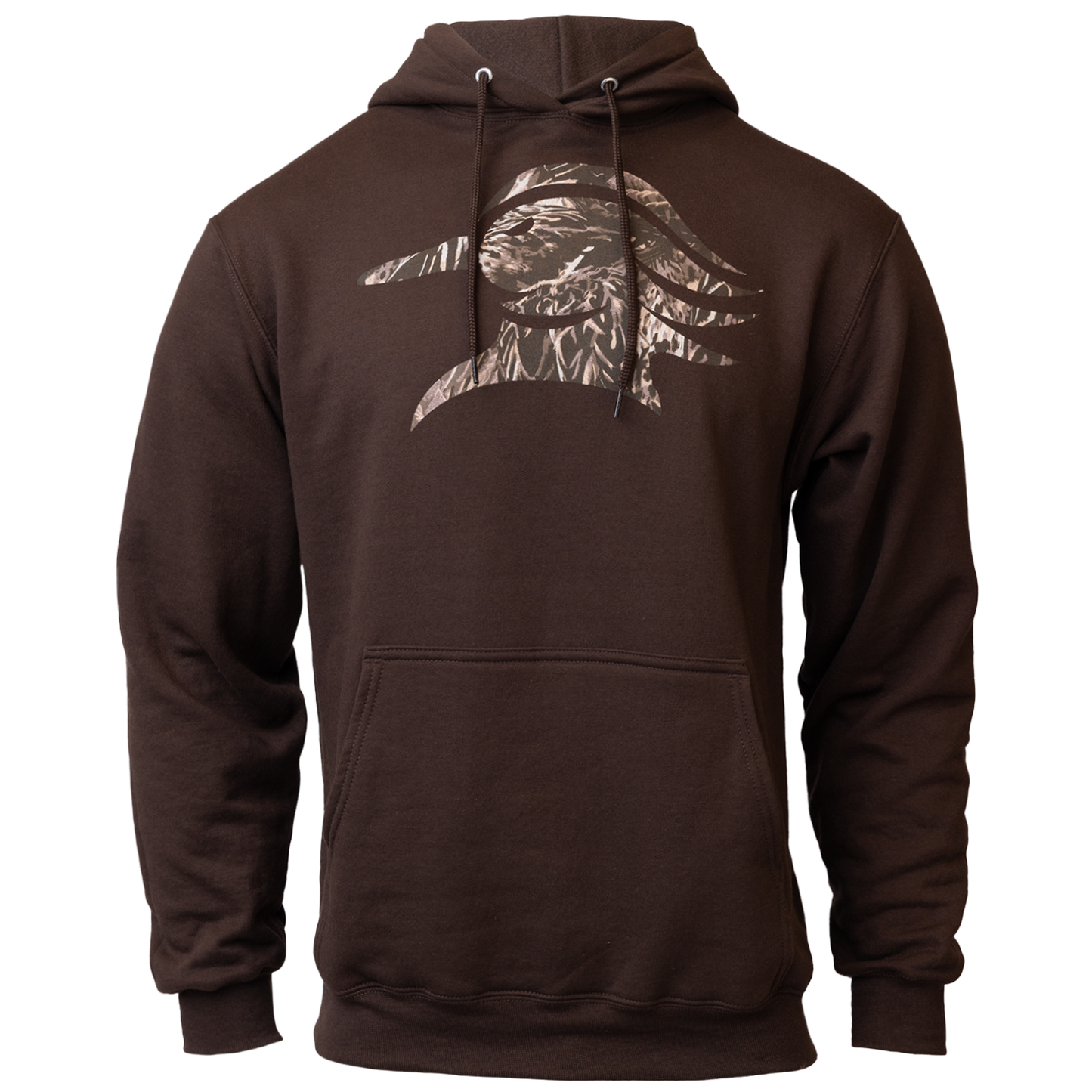 AVES Duck Refuge Hoodie Dark Chocolate Brown  Branded Logo Gear  hoodie Front