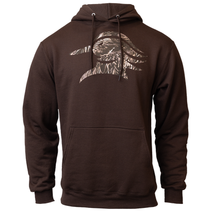 AVES Duck Refuge Hoodie Dark Chocolate Brown  Branded Logo Gear  hoodie Front