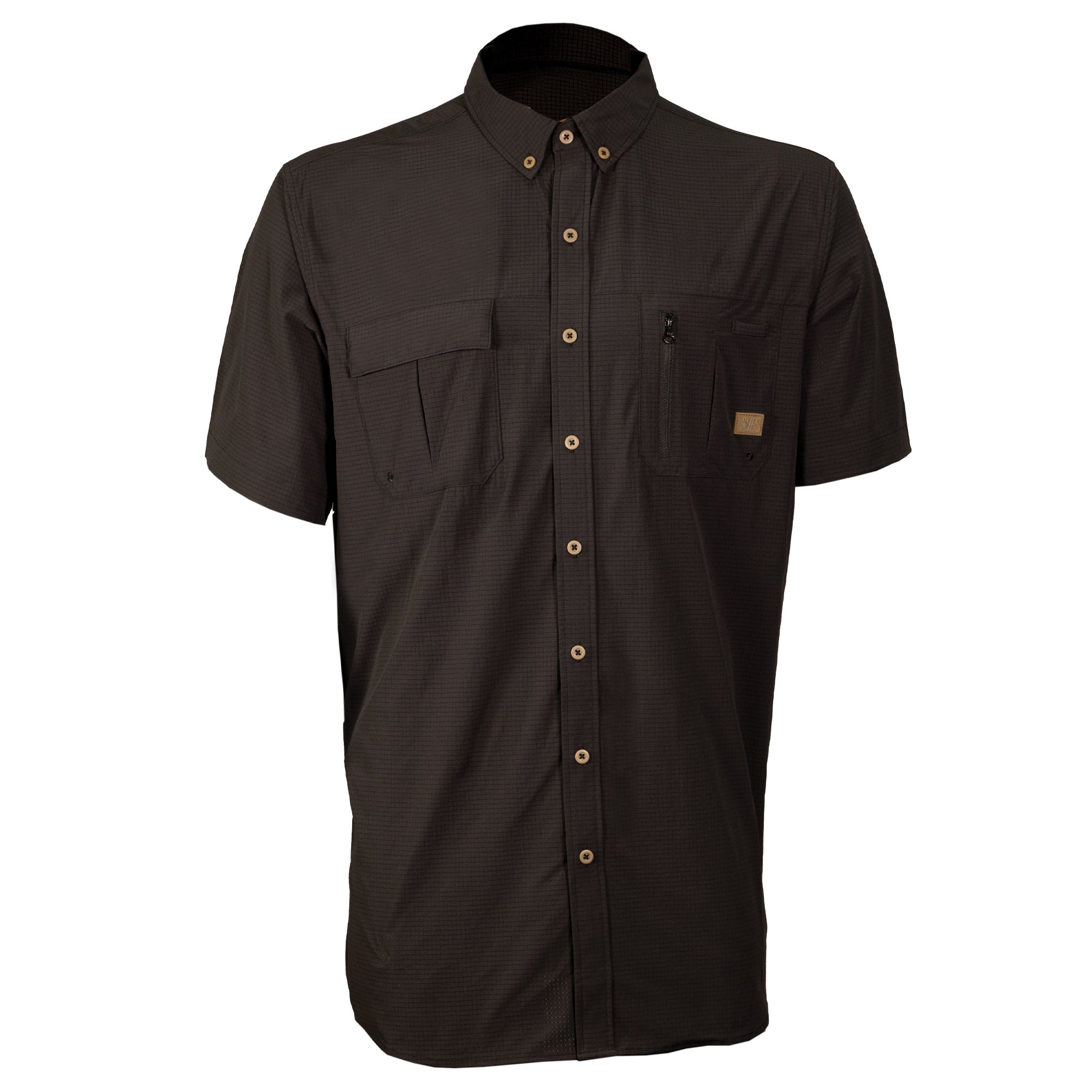 AVES Dot.Air Short Sleeve Shirt Slate best hunting gear lightweight 360 degree breathability front