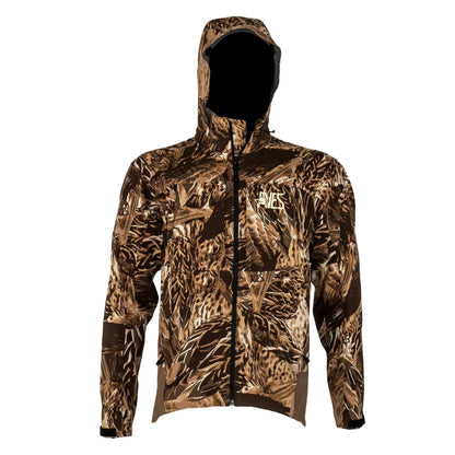 AVES drifter jacket camo best duck hunting mid-weight 4-way stretch outer layer jacket / coat front