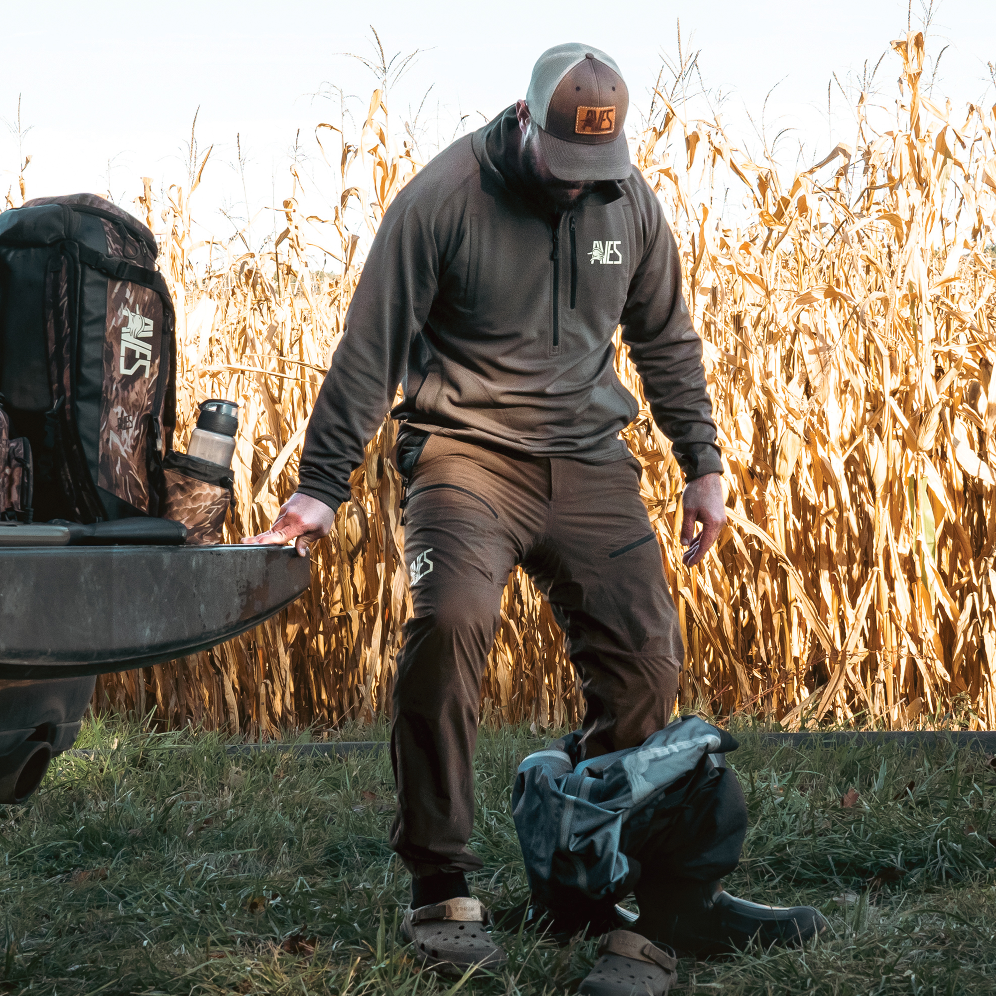 Aves scout pant cattail top-rated duck hunting light weight non-insulated layering 
