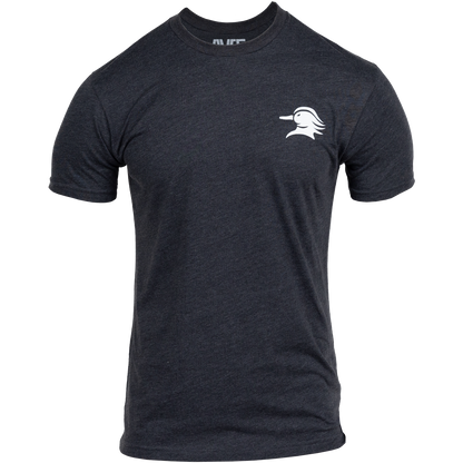 AVES Classic Logo T-Shirt Charcoal  Branded Logo Gear Front 