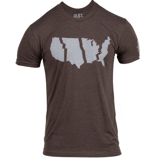 AVES Flyway T-Shirt Brown  Branded Logo Gear front