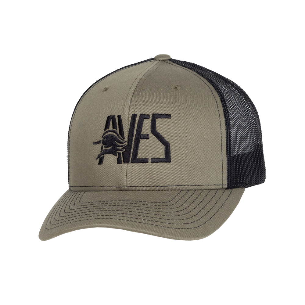 AVES Trucker Hat Tan Branded Logo Gear Front