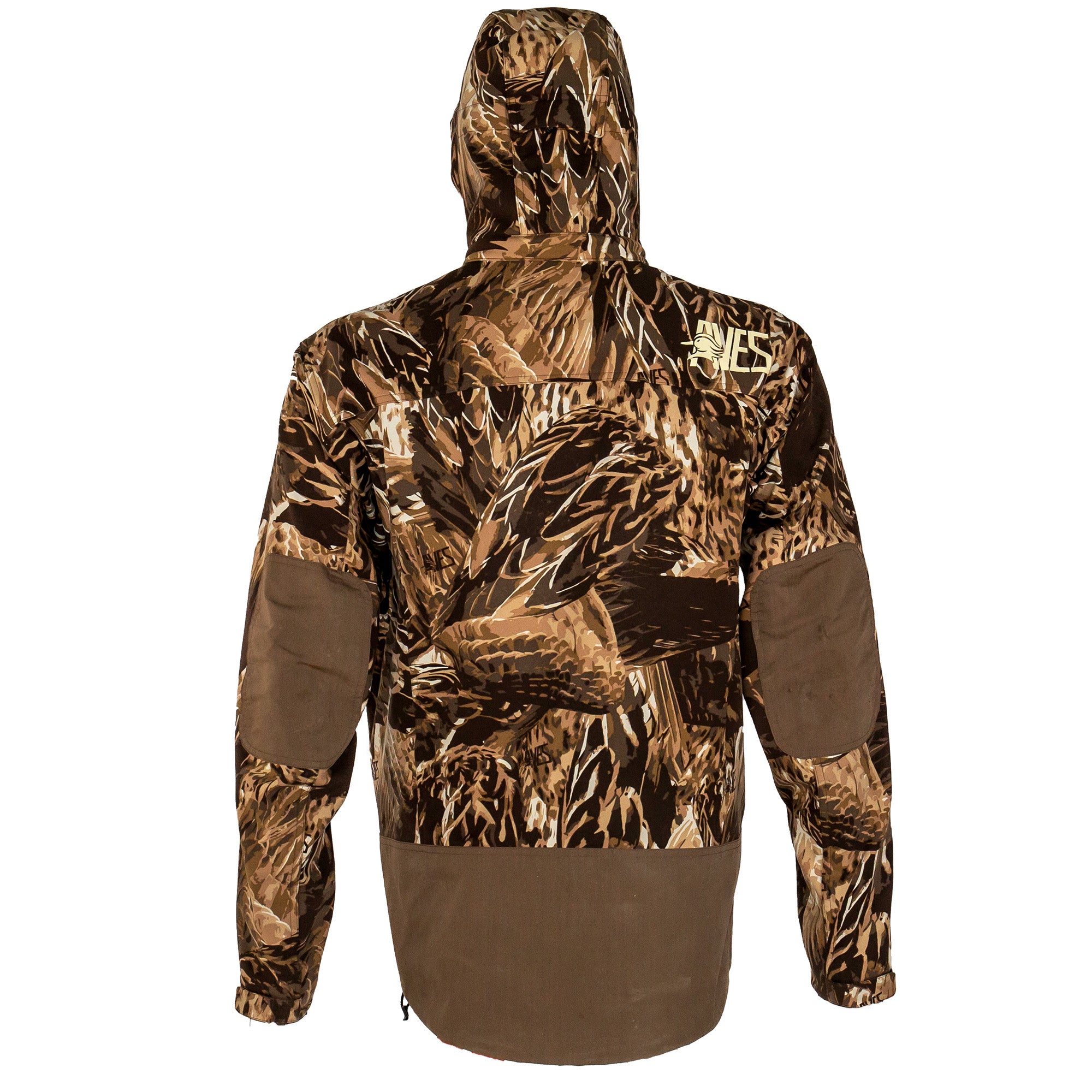 AVES drifter jacket camo best duck hunting  mid-weight 4-way stretch outer layer jacket / coat back