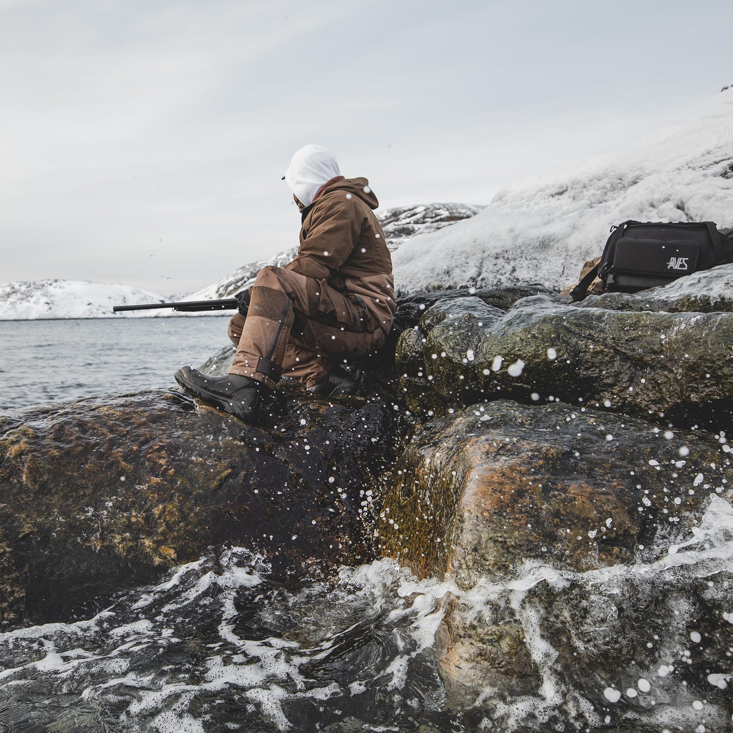 AVES Bering Jacket solid brown top-rated  waterfowl hunting cold weather waterproof insulated jacket  harsh conditions 