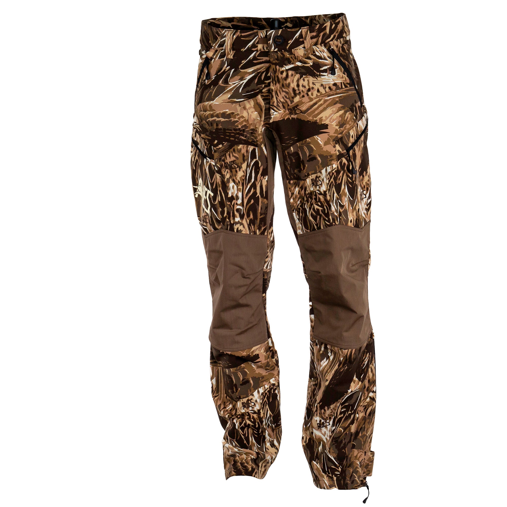 AVES drifter pant camo top-rated  duck hunting  mid-weight 4-way stretch outer layer pant front 