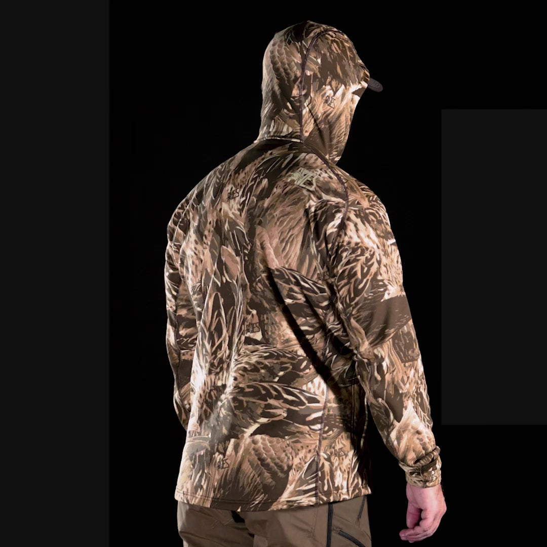 AVES Stratum Camo 5-star duck hunting mid-weight hoodie complete video review