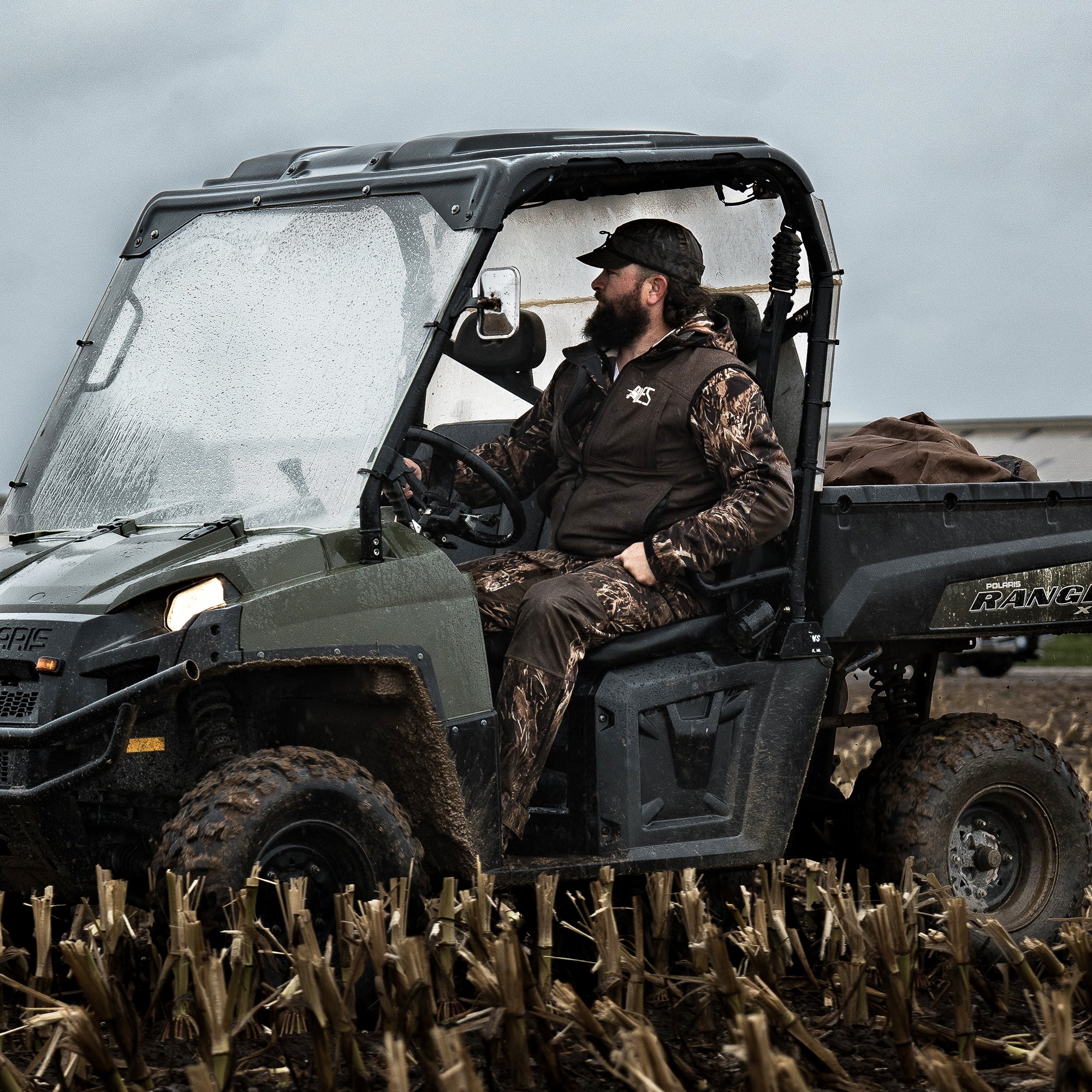 AVES drifter vest solid brown  top-rated  duck hunting  mid-weight 4-way stretch layering vest feild work 