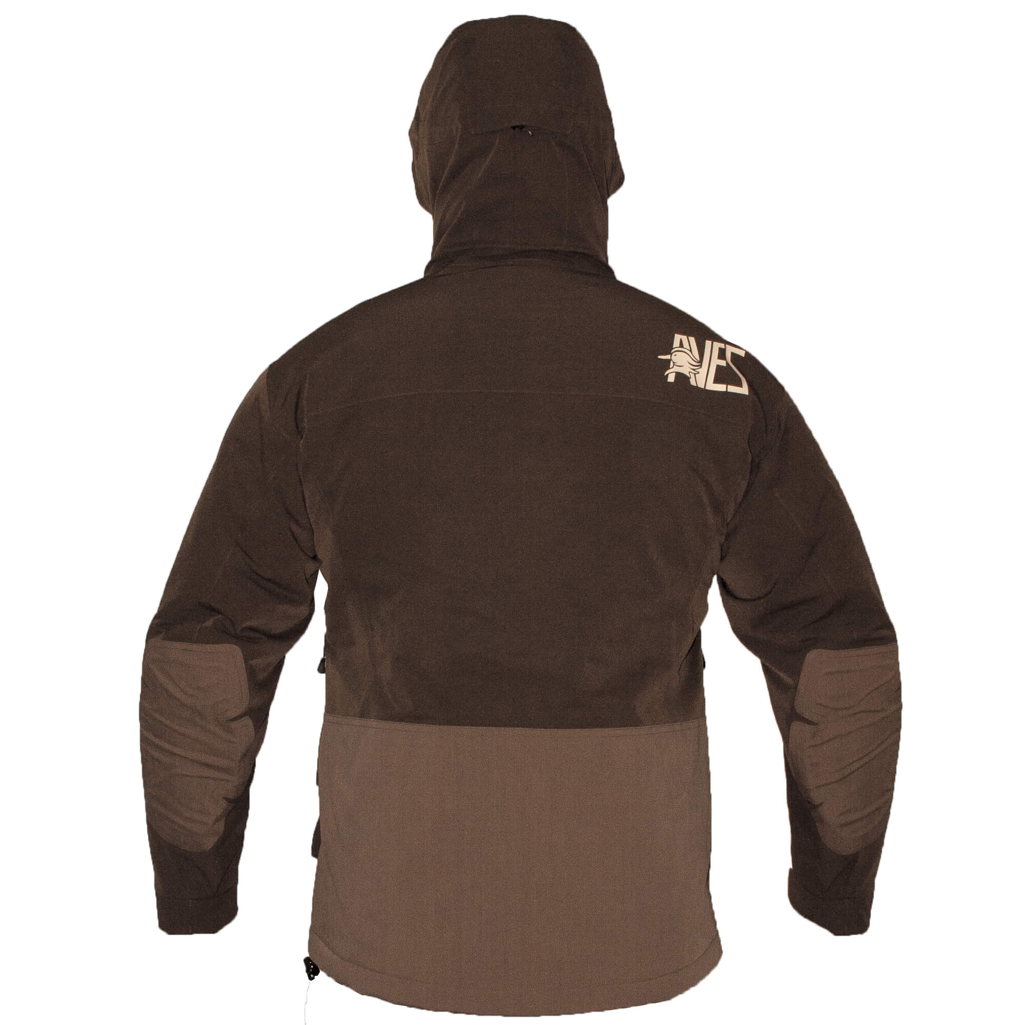 AVES Bering Jacket solid brown best goose hunting  cold weather waterproof insulated coat back