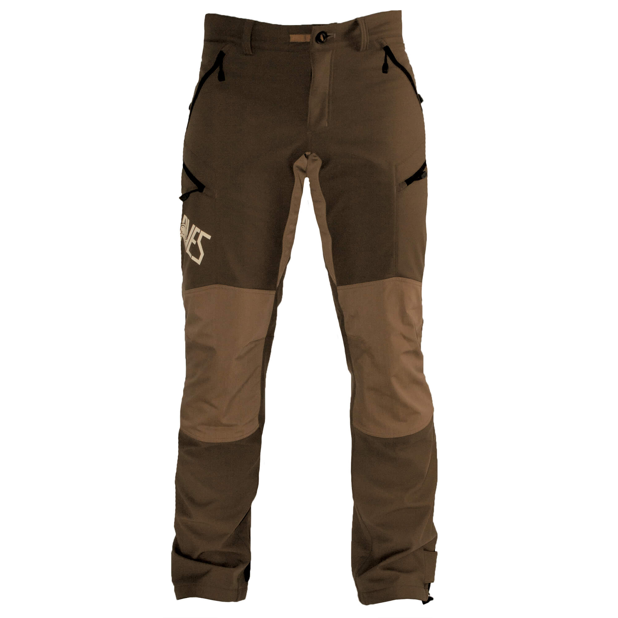 AVES drifter pant solid brown  5-star goose hunting  mid-weight 4-way stretch outer layer pant front