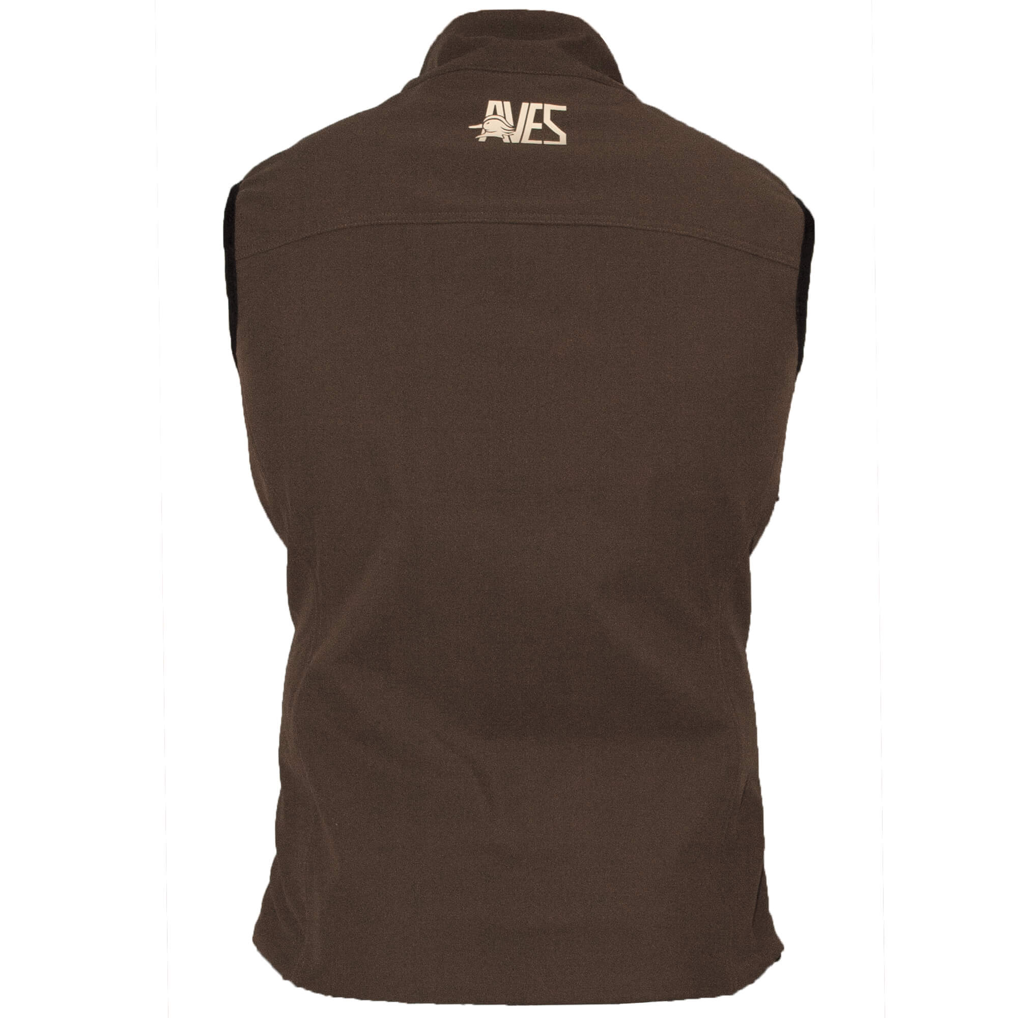 AVES drifter vest solid brown  best  goose hunting  mid-weight 4-way stretch layering vest back 