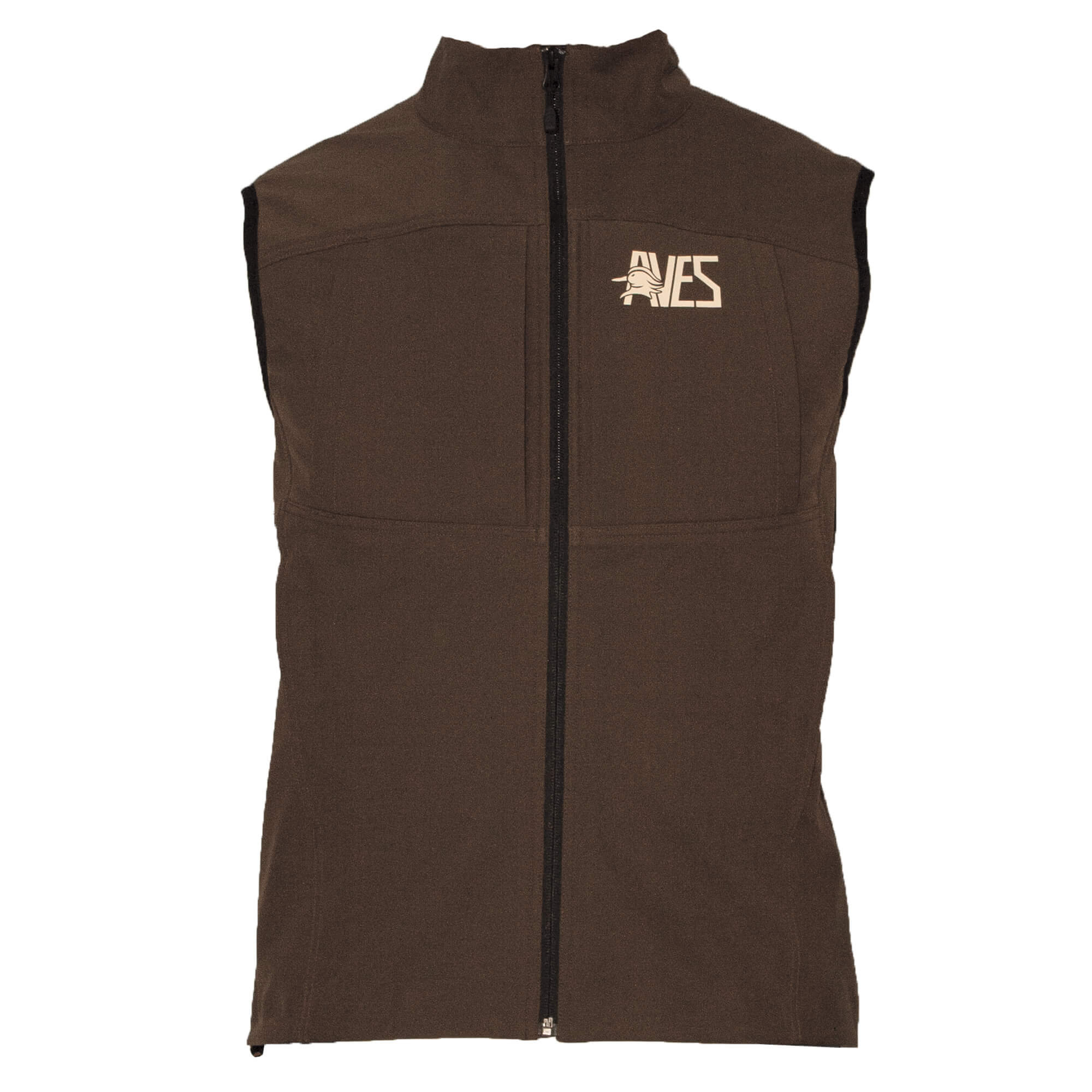 AVES drifter vest solid brown  best  waterfowl mid-weight 4-way stretch layering vest front