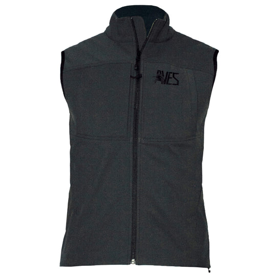 AVES drifter vest solid gray  top-rated  duck hunting  mid-weight 4-way stretch layering vest front 