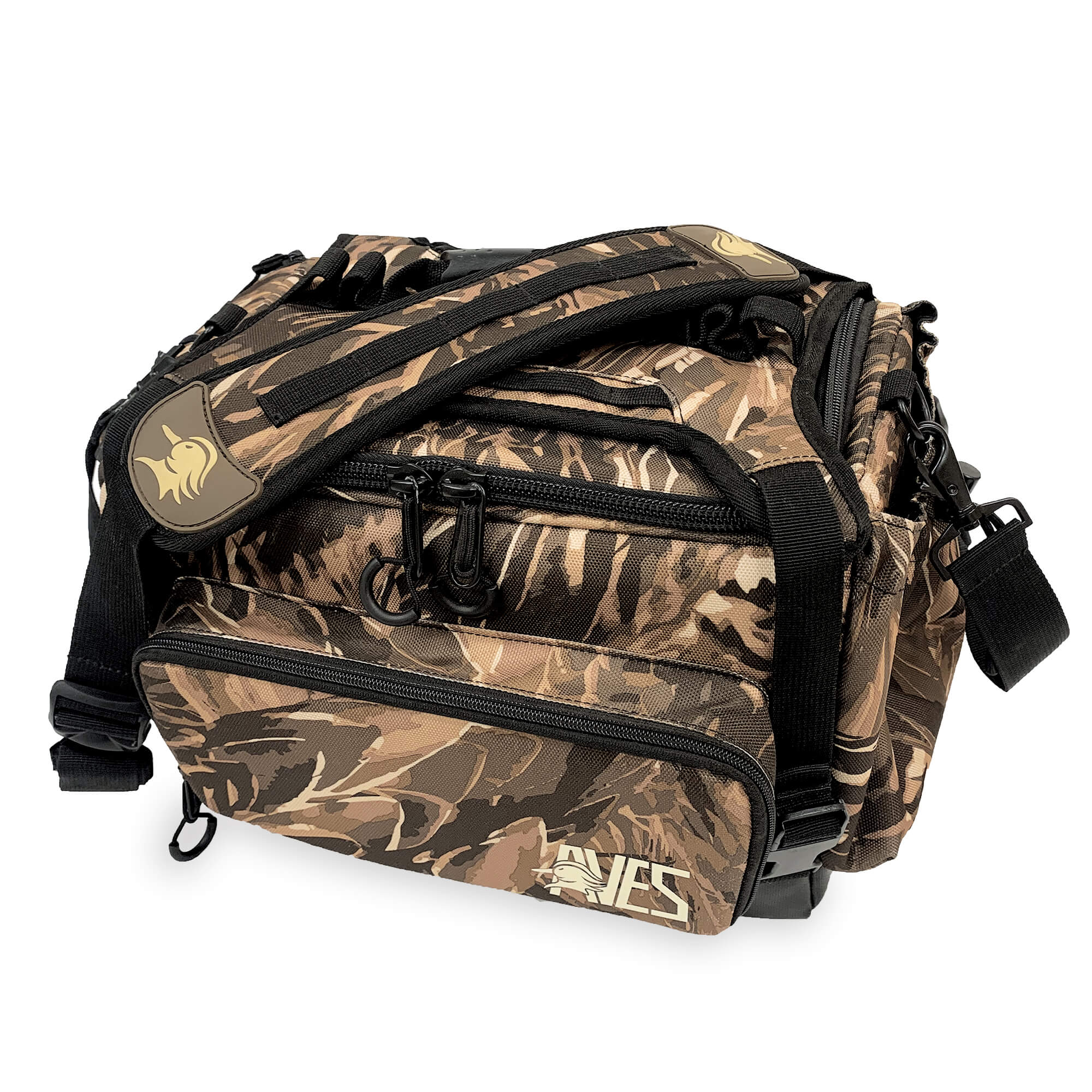 AVES Hybrid Elite Blind Bag refuge camo most versatile duck hunting  waterproof bottom 16 liter blind bag with shell loops top 