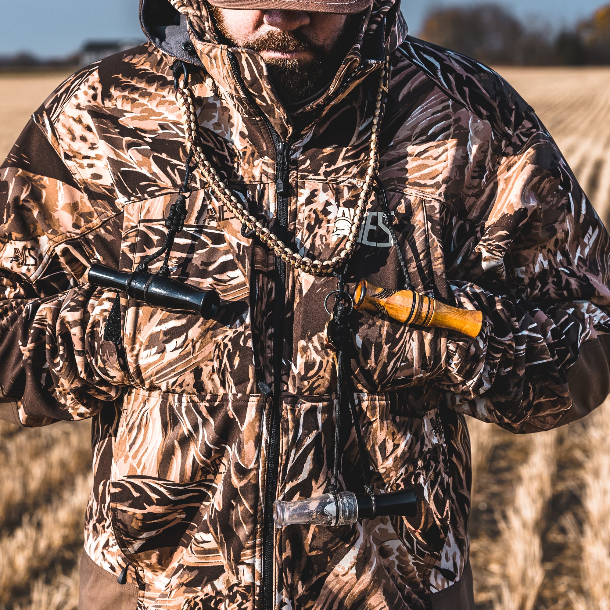 AVES drifter jacket camo top-rated waterfowl  mid-weight 4-way stretch outer layer jacket / coat many pockets