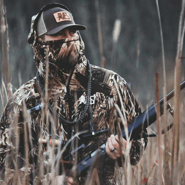 AVES stratum facemask Camo best duck hunting face concealment all season all way stretch facemask hunting mash